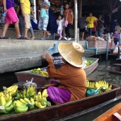 Everything is sold for tourists: fruits, food, trinkets and clothing.