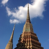 Spires into the sky at Wat Pho.