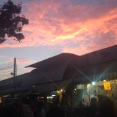Sunset at Chatuchak Market.